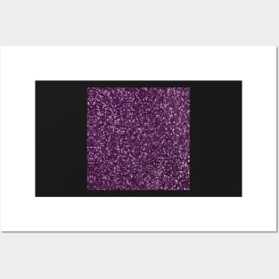 Sparkly Plum Purple Glitter Posters and Art